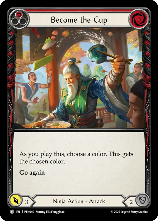Become The Cup (Red) — Compendium of Rathe Flesh and Blood card by Emany Eli Fagginoni