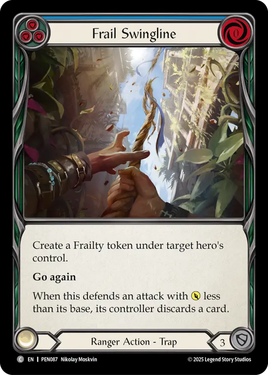Frail Swingline (Blue) — Compendium of Rathe Flesh and Blood card by Ibraim Roberson