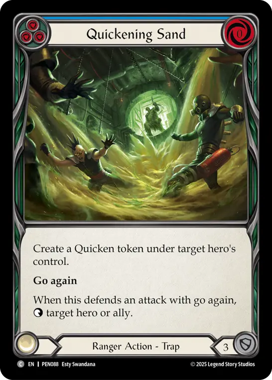 Quickening Sand (Blue) — Compendium of Rathe Flesh and Blood card by Esty Swandana