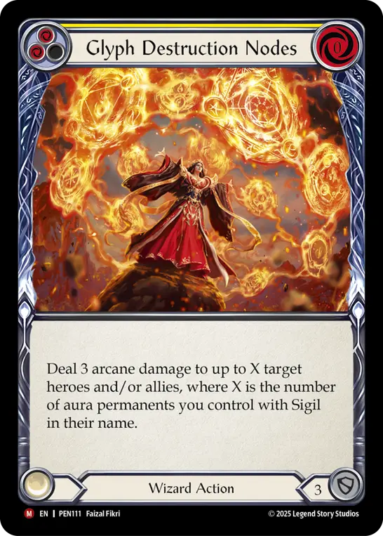Glyph Destruction Nodes (Yellow) — Compendium of Rathe Flesh and Blood card by Faizal Fikri