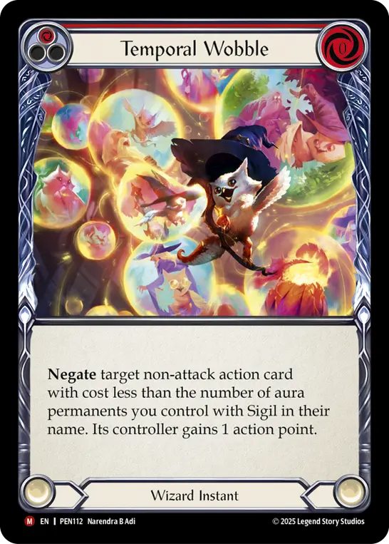 Temporal Wobble (Red) — Compendium of Rathe Flesh and Blood card by Narendra B Adi