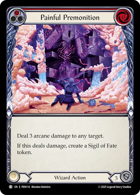 Painful Premonition (Red) — Compendium of Rathe Flesh and Blood card by Nikolai Ostertag