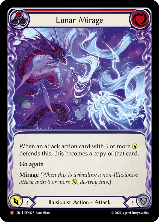 Lunar Mirage (Red) — Compendium of Rathe Flesh and Blood card by Asur Misoa
