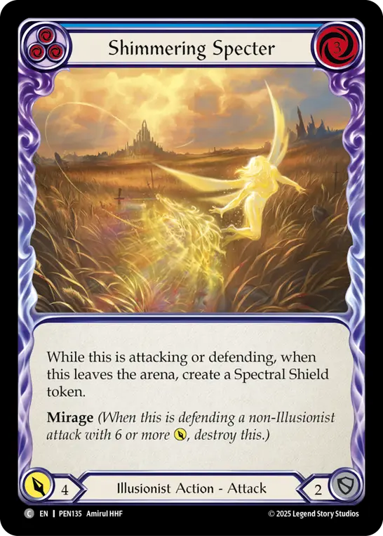 Shimmering Specter (Blue) — Compendium of Rathe Flesh and Blood card by Amirul HHF