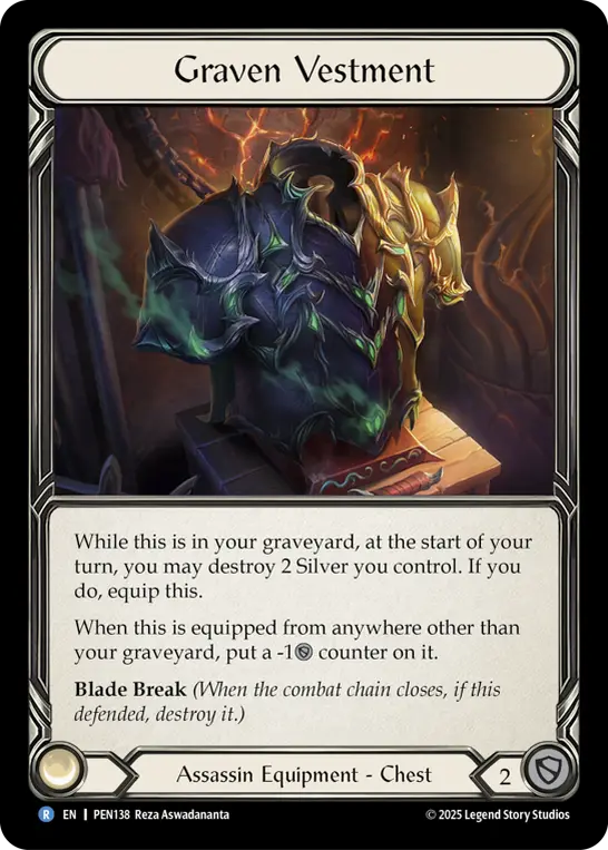 Graven Vestment — Compendium of Rathe Flesh and Blood card by Reza Aswadananta