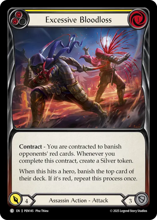 Excessive Bloodloss (Yellow) — Compendium of Rathe Flesh and Blood card by Phu Thieu