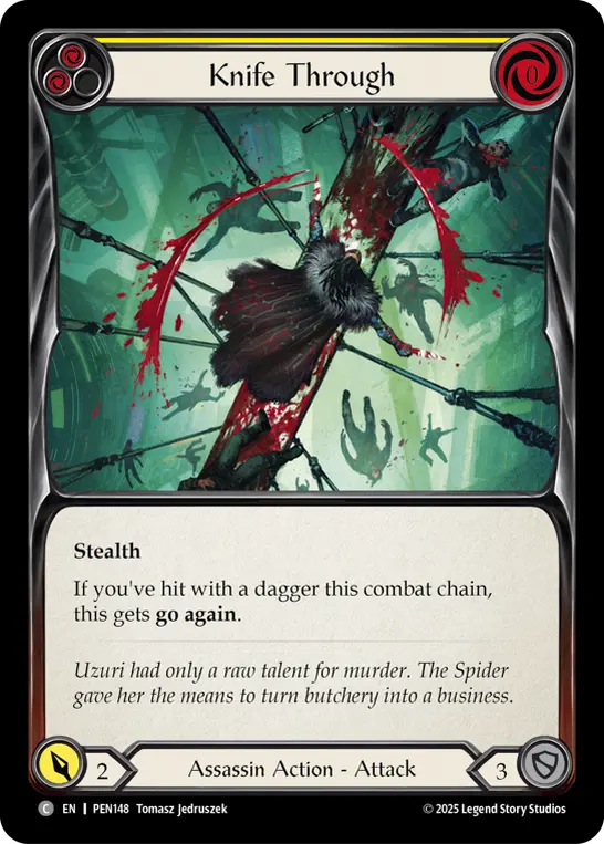 Knife Through (Yellow) — Compendium of Rathe Flesh and Blood card by Tomasz Jedruszek