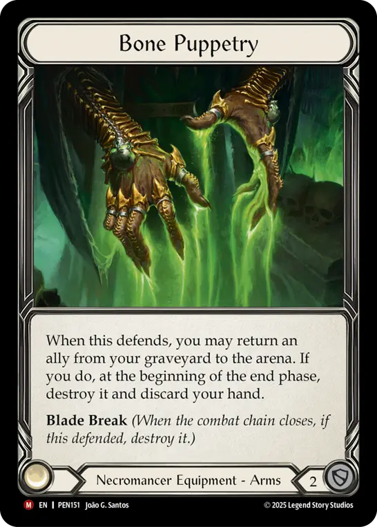 Bone Puppetry — Compendium of Rathe Flesh and Blood card by Julien Tasso