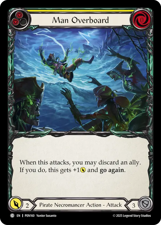 Man Overboard (Yellow) — Compendium of Rathe Flesh and Blood card by Yunior Susanto