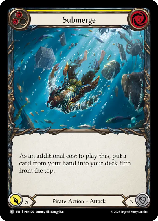 Submerge (Yellow) — Compendium of Rathe Flesh and Blood card by Jeremy Cheng