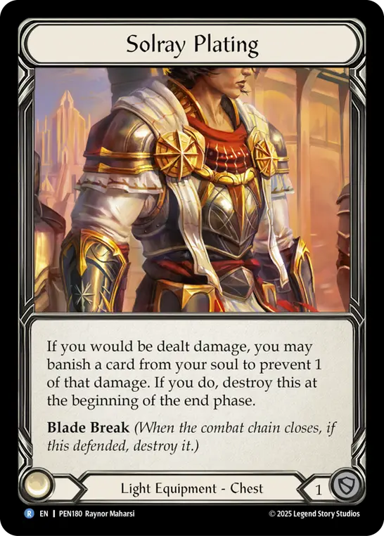 Solray Plating — Compendium of Rathe Flesh and Blood card by Raynor Maharsi