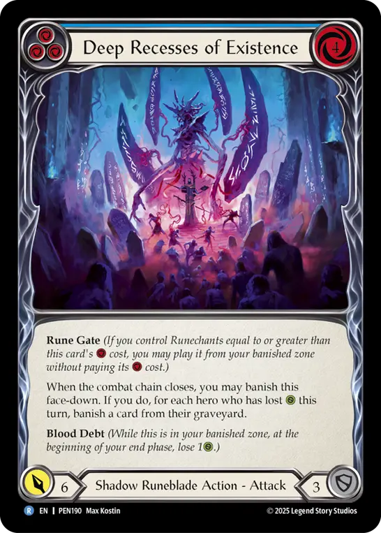 Deep Recesses Of Existence (Blue) — Compendium of Rathe Flesh and Blood card by Max Kostin