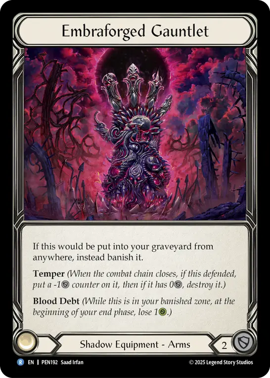 Embraforged Gauntlet — Compendium of Rathe Flesh and Blood card by Saad Irfan