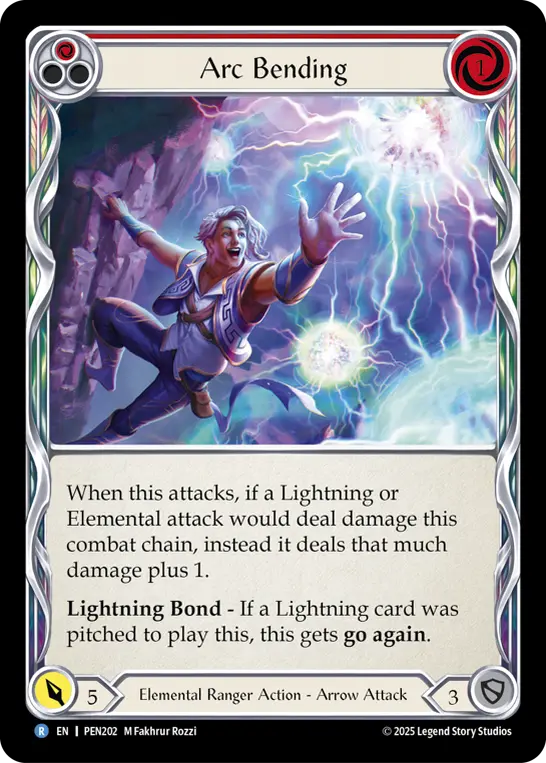 Arc Bending (Red) — Compendium of Rathe Flesh and Blood card by M Fakhrur Rozzi