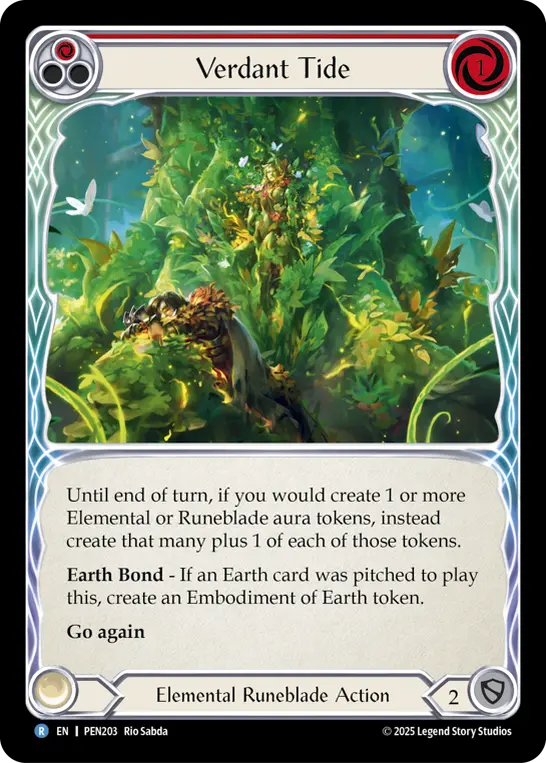 Verdant Tide (Red) — Compendium of Rathe Flesh and Blood card by Rio Sabda