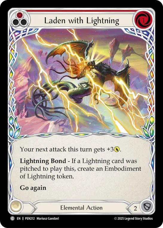 Laden With Lightning (Red) — Compendium of Rathe
