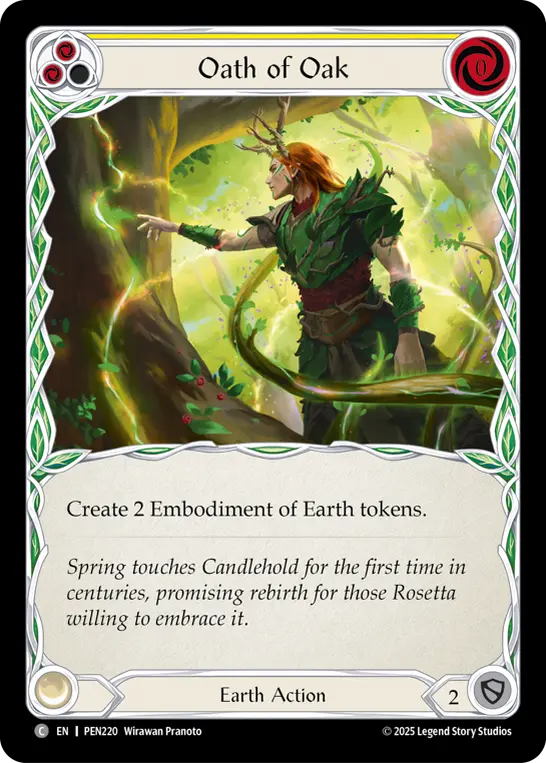 Oath Of Oak (Yellow) — Compendium of Rathe Flesh and Blood card by Wisnu Wijanarko