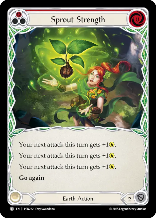 Sprout Strength (Red) — Compendium of Rathe Flesh and Blood card by Esty Swandana