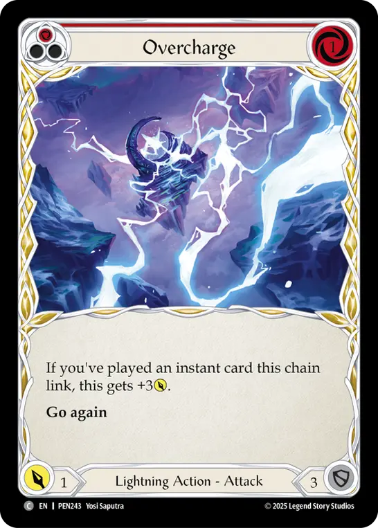 Overcharge (Red) — Compendium of Rathe Flesh and Blood card by Yosi Saputra