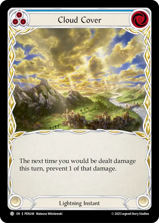 Cloud Cover (Blue) — Compendium of Rathe Flesh and Blood card by Melissa Wuerkaert