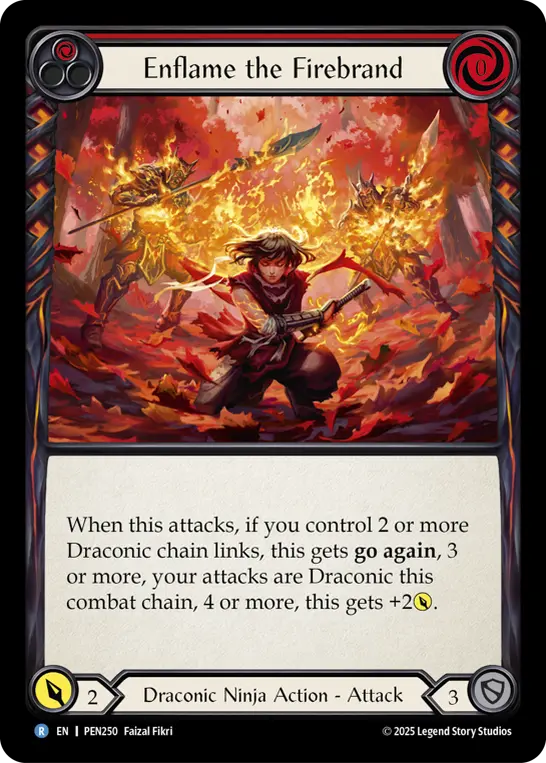 Enflame the Firebrand — Compendium of Rathe Flesh and Blood card by Faizal Fikri