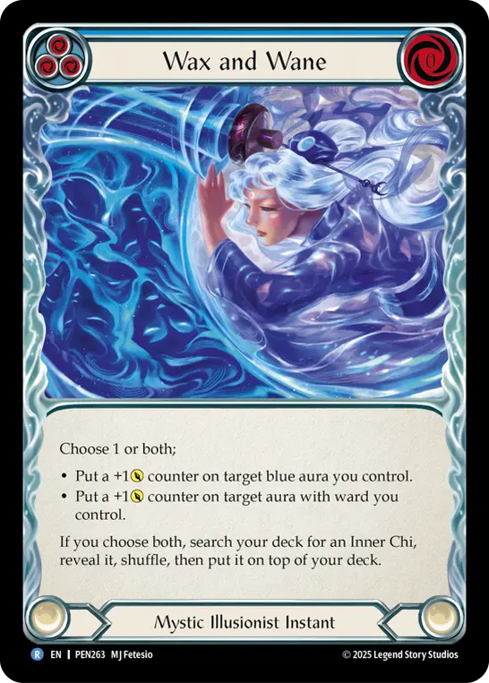 Wax And Wane (Blue) — Compendium of Rathe Flesh and Blood card by MJ Fetesio
