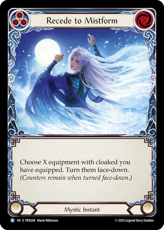 Recede To Mistform (Blue) — Compendium of Rathe Flesh and Blood card by Mario Wibisono