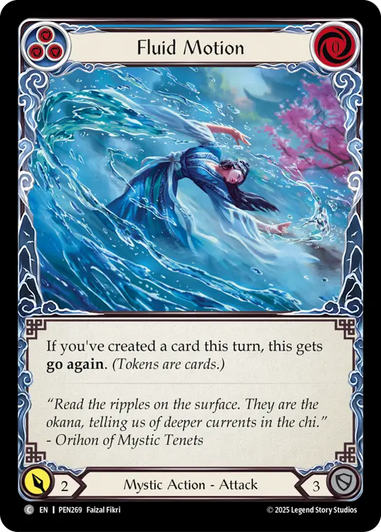 Fluid Motion (Blue) — Compendium of Rathe Flesh and Blood card by Faizal Fikri