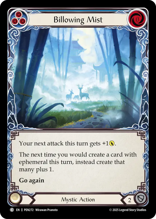 Billowing Mist (Blue) — Compendium of Rathe Flesh and Blood card by Wirawan Pranoto