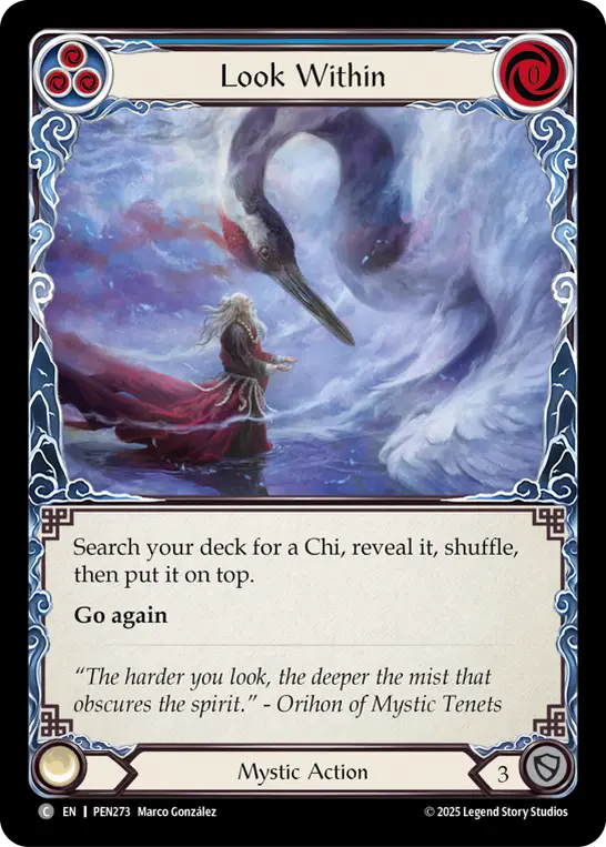 Look Within (Blue) — Compendium of Rathe Flesh and Blood card by Marco González