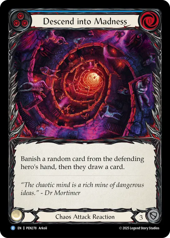 Descend Into Madness (Blue) — Compendium of Rathe Flesh and Blood card by Arkoii