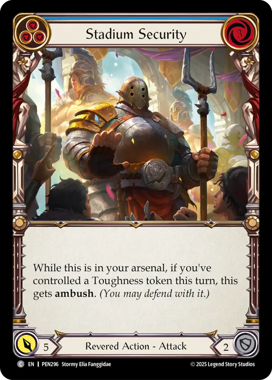 Stadium Security (Blue) — Compendium of Rathe Flesh and Blood card by Stormy Elia Fanggidae