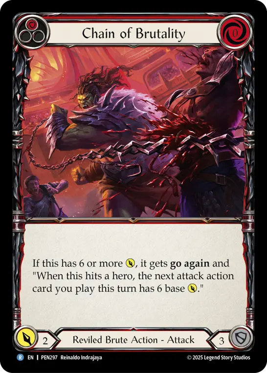 Chain of Brutality (Red) — Compendium of Rathe Flesh and Blood card by Nikolai Ostertag