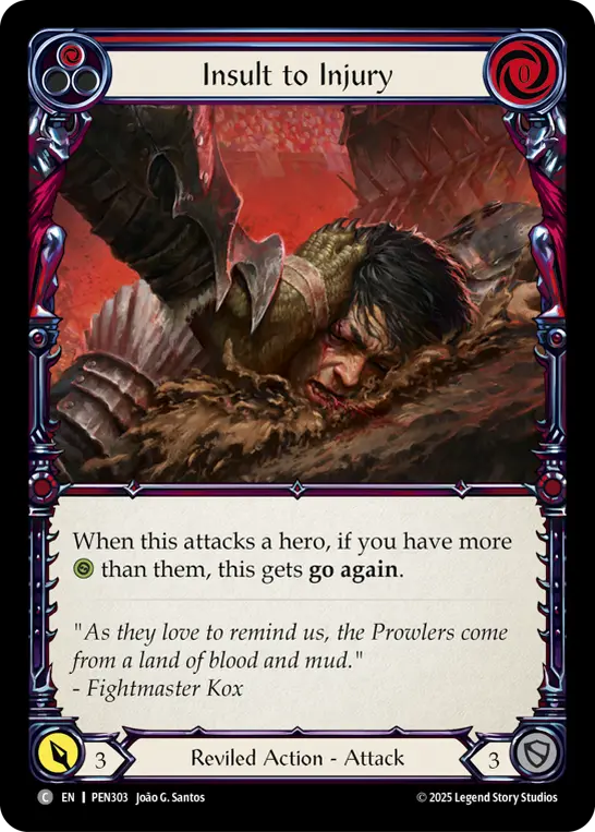 Insult To Injury (Red) — Compendium of Rathe Flesh and Blood card by João G. Santos