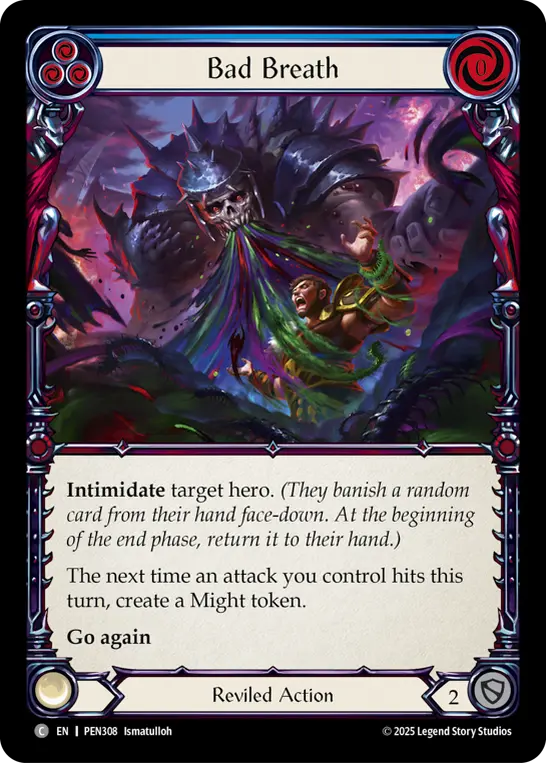 Bad Breath (Blue) — Compendium of Rathe Flesh and Blood card by Ismatullah