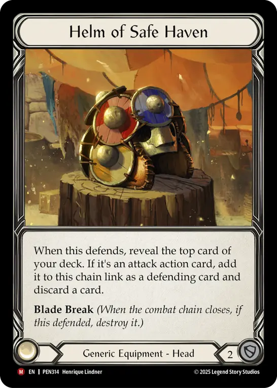 Helm Of Safe Haven — Compendium of Rathe Flesh and Blood card by Henrique Lindner