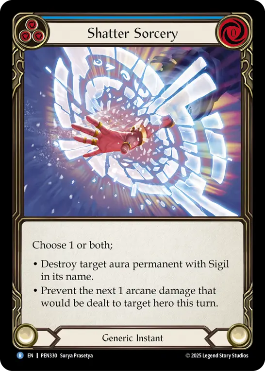 Shatter Sorcery (Blue) — Compendium of Rathe Flesh and Blood card by Surya Prasetya