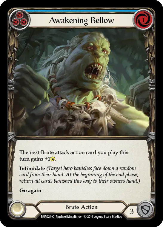 Bonebreaker Bellow (Blue) — Flesh and Blood card