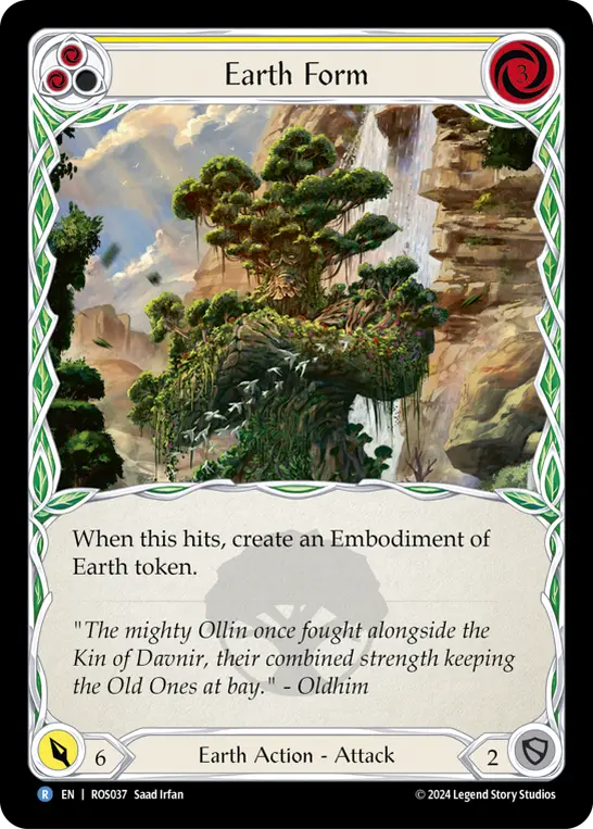 Earth Form (Yellow) — Rosetta Flesh and Blood card by Saad Irfan