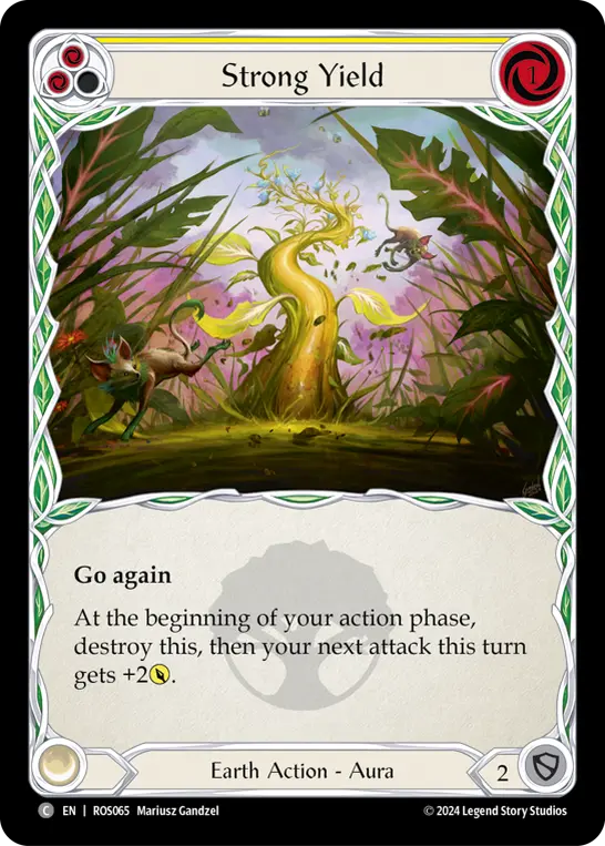 Strong Yield (Yellow) — Rosetta Flesh and Blood card by Mariusz Gandzel