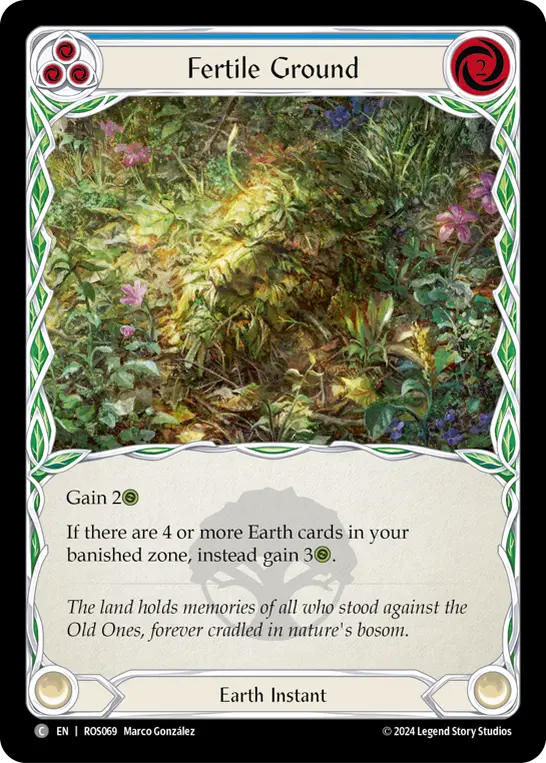 Fertile Ground (Blue) — Rosetta Flesh and Blood card by Marco González