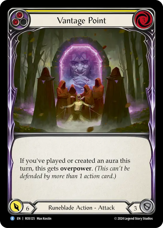 Vantage Point (Yellow) — Rosetta Flesh and Blood card by Max Kostin