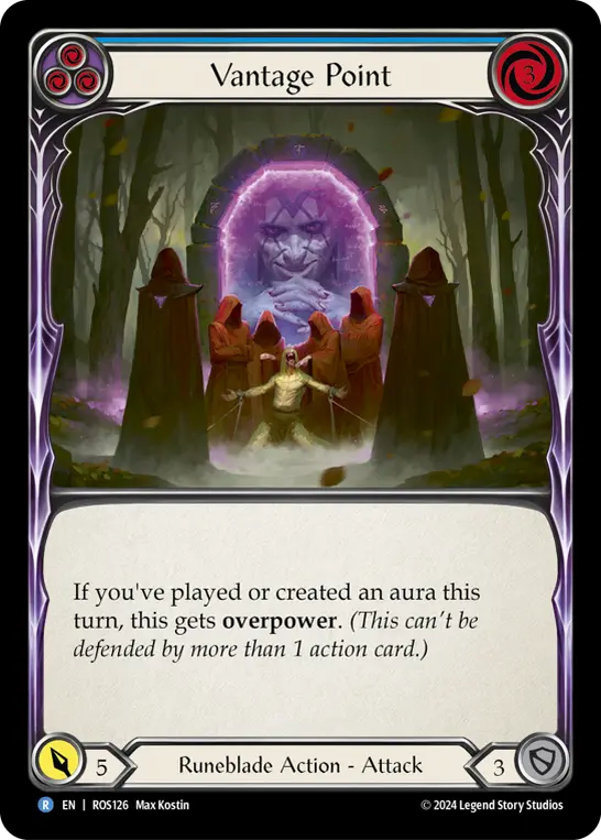 Vantage Point (Blue) — Rosetta Flesh and Blood card by Max Kostin