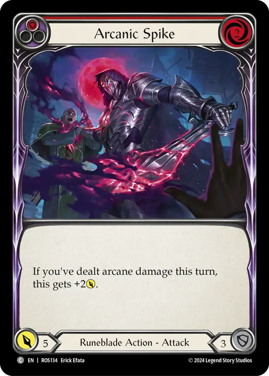 Arcanic Spike (Red) — Rosetta Flesh and Blood card by Erick Efata
