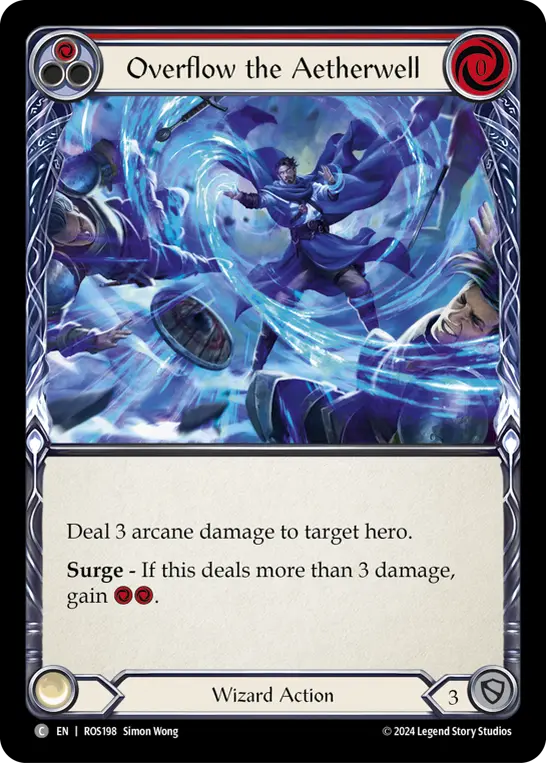 Overflow the Aetherwell (Red) — Rosetta Flesh and Blood card by Simon Wong