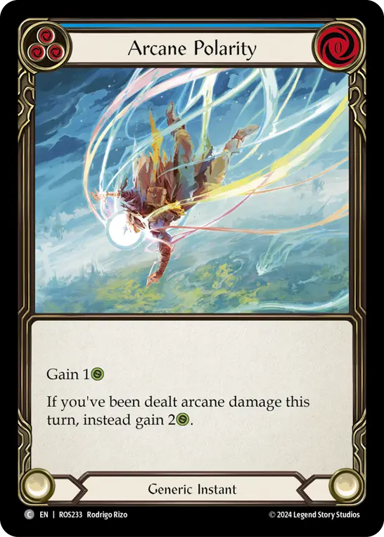 Arcane Polarity (Blue) — Rosetta Flesh and Blood card by Rodrigo Rizo