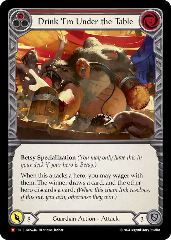Drink 'Em Under the Table — Rosetta Flesh and Blood card by Henrique Lindner