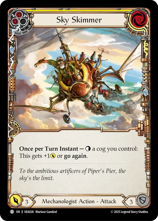 Sky Skimmer (Yellow) — High Seas Flesh and Blood card by Mariusz Gandzel