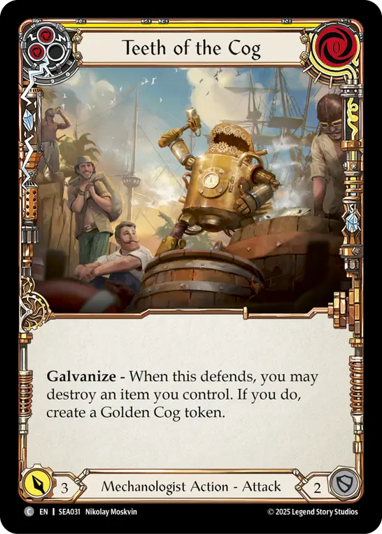 Teeth of the Cog (Yellow) — High Seas Flesh and Blood card by Nikolay Moskvin