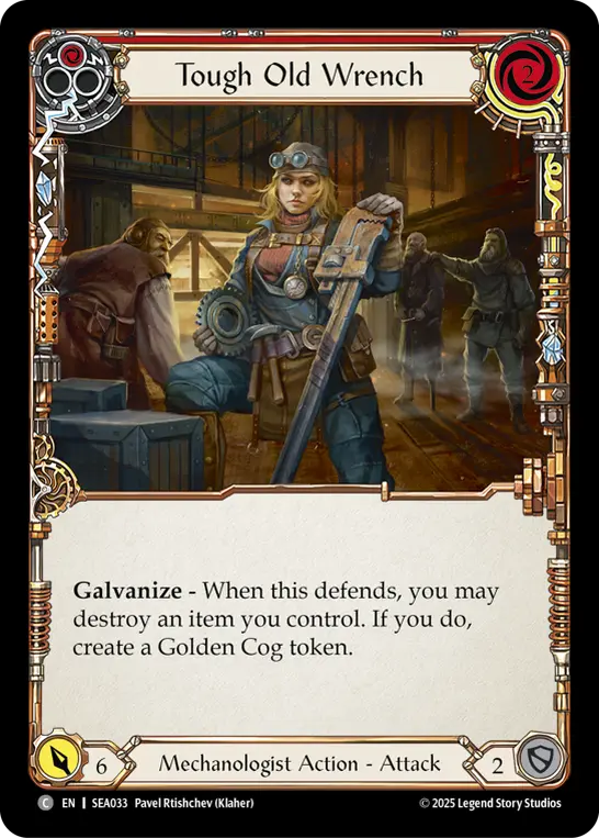 Tough Old Wrench (Red) — High Seas Flesh and Blood card by Pavel Rtishchev (Klaher)
